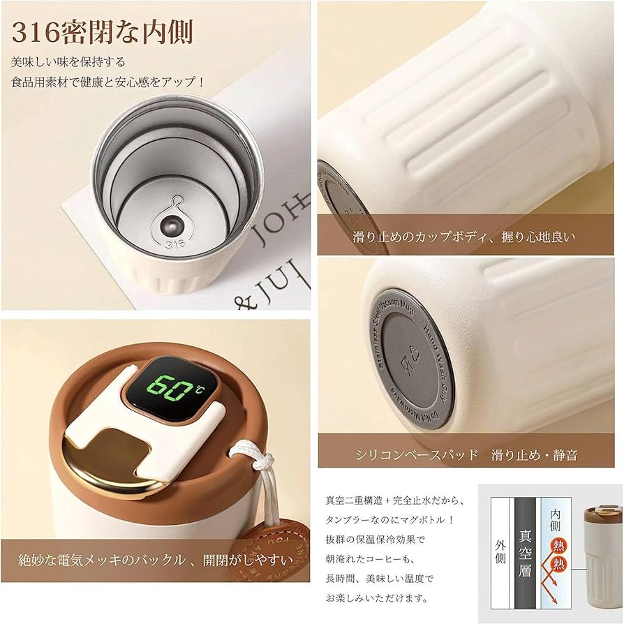 Amazon | HJKOGH ドイツ製保温保冷コーヒー魔法瓶、316